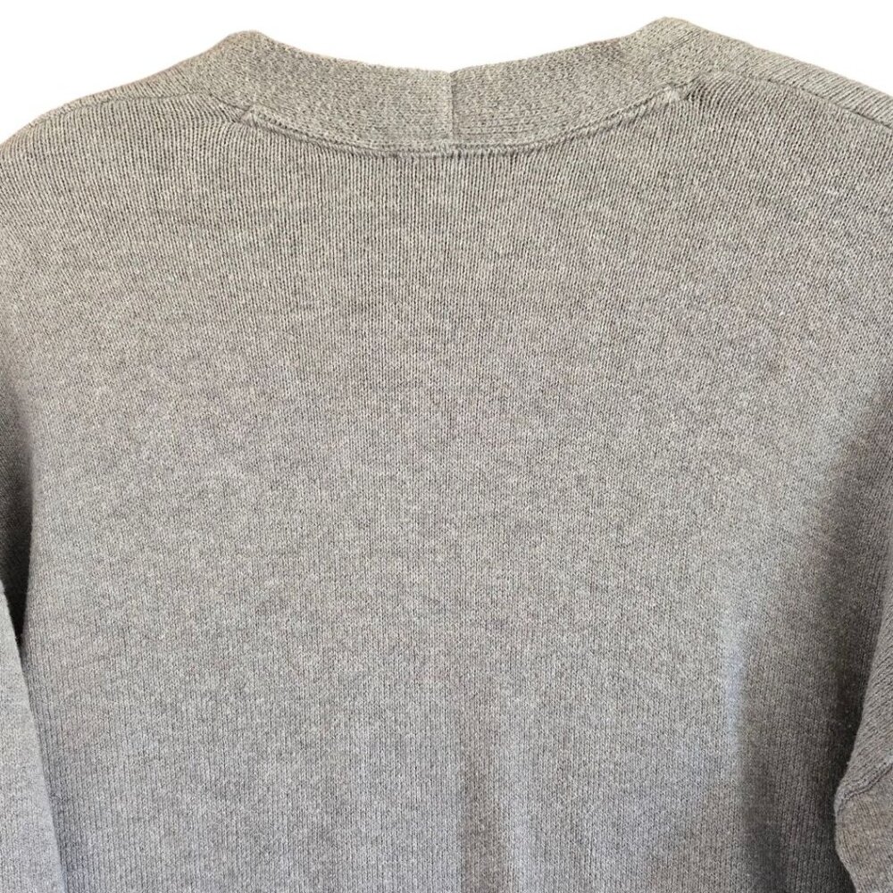 J.Jill Pure Jill Womens Medium Petite Gray One Button Cardigan Sweater Pockets - Picture 6 of 9